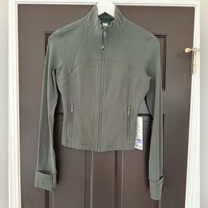 Lululemon Cropped Define Jacket 6 Palm Deco Dark Green NWT New Nulu